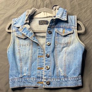 Cute cropped jean cut off jacket